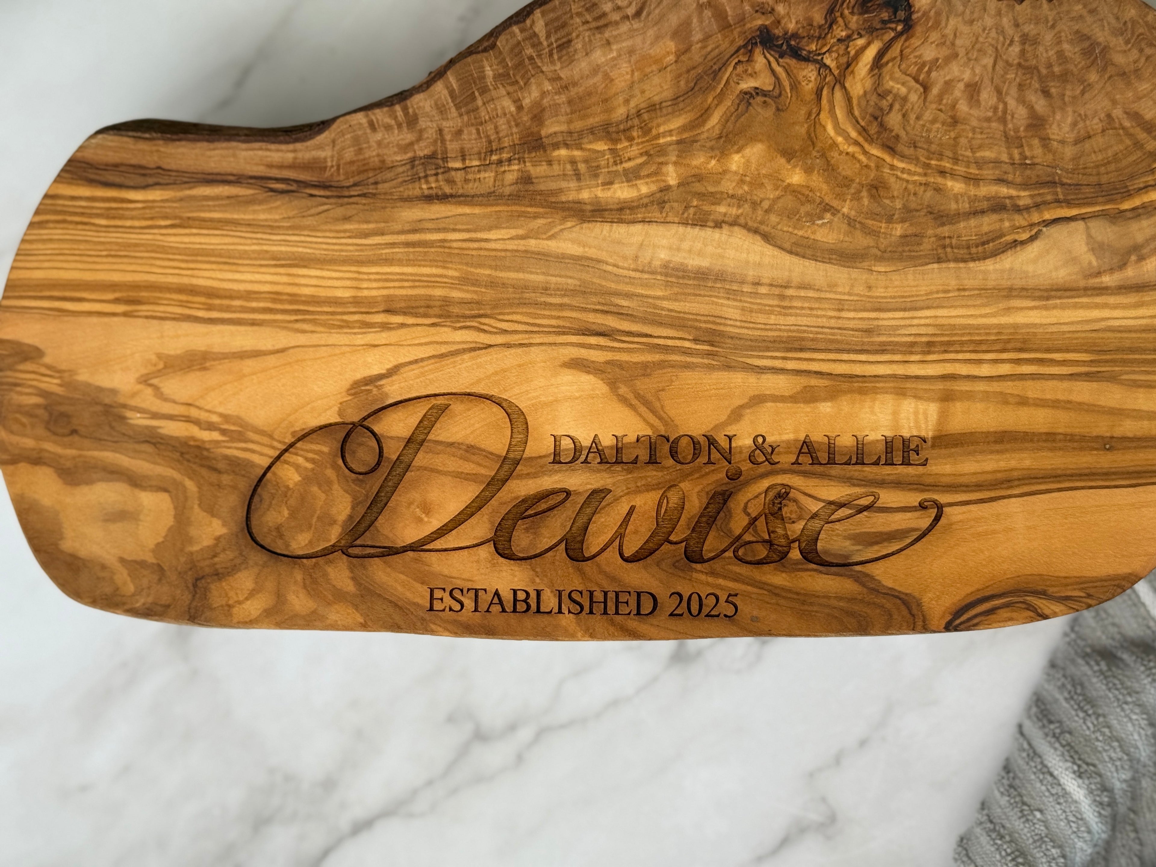 Ocean Resin Olive Wood Charcuterie Board