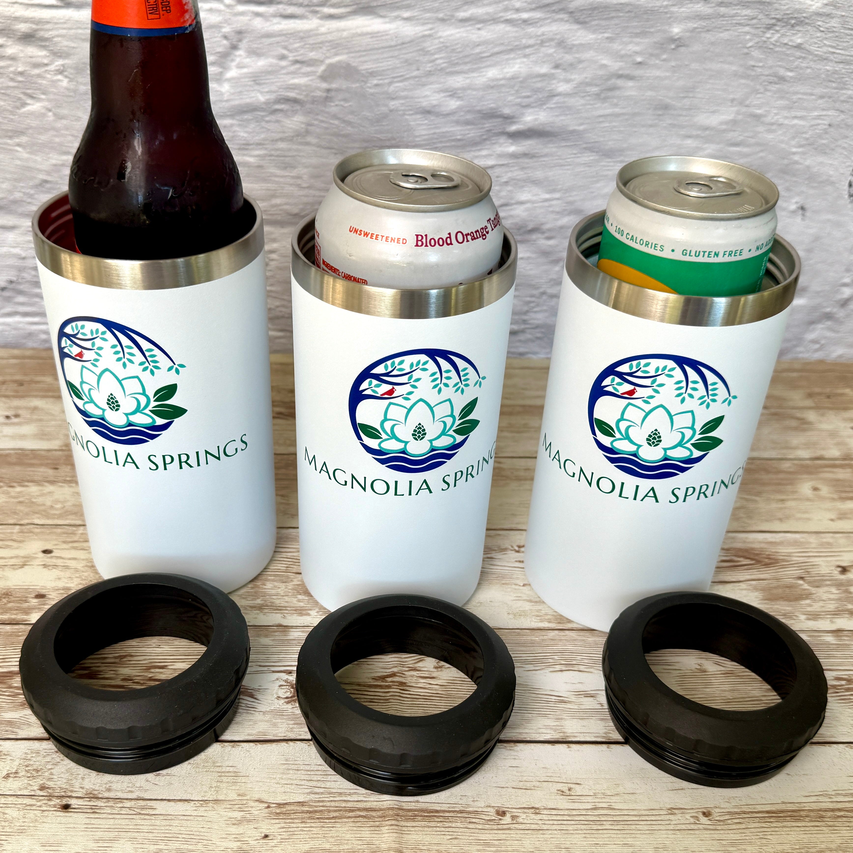 Custom Full Color Printed or Engraved 4 in 1 Can Bottle Cooler