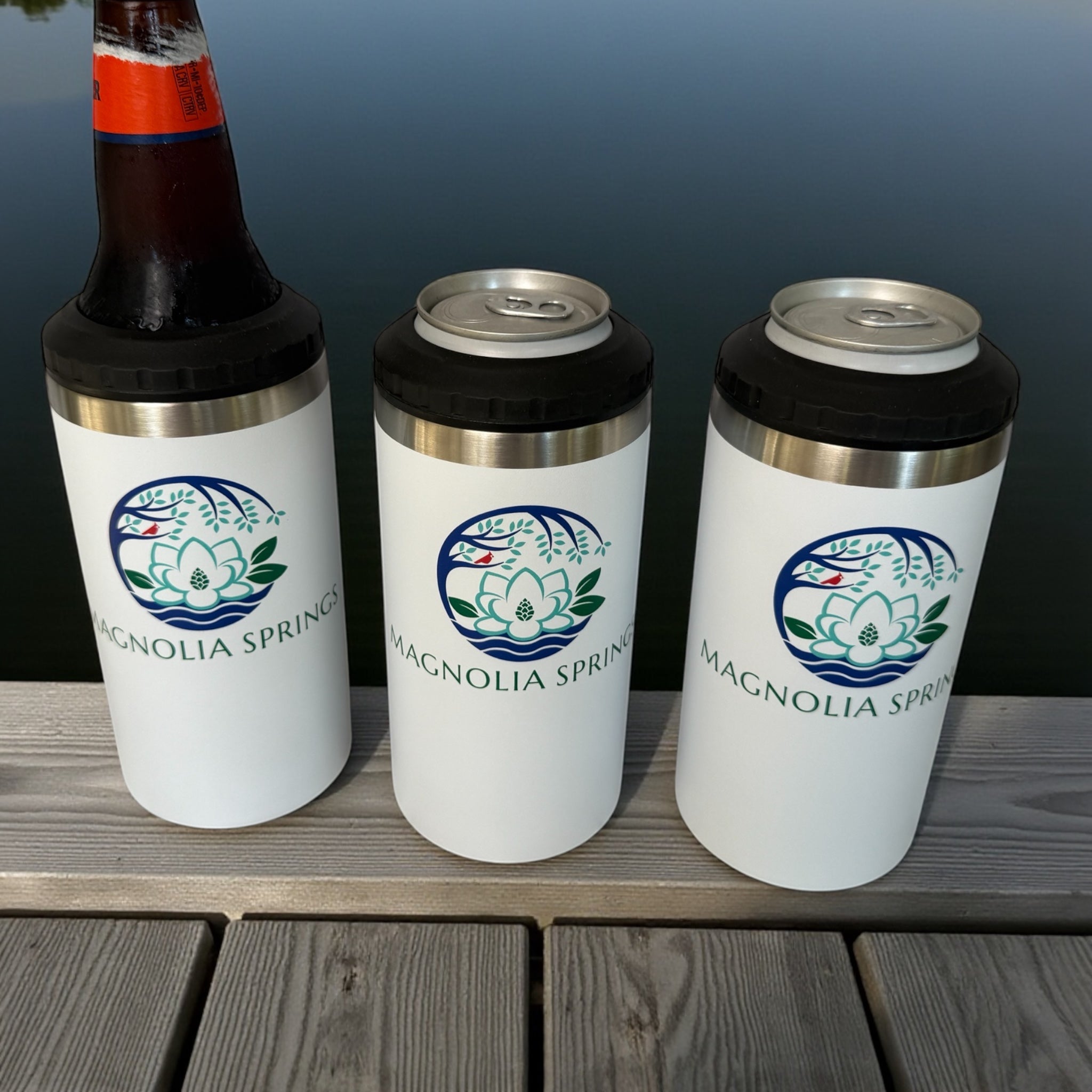 Custom Full Color Printed or Engraved 4 in 1 Can Bottle Cooler