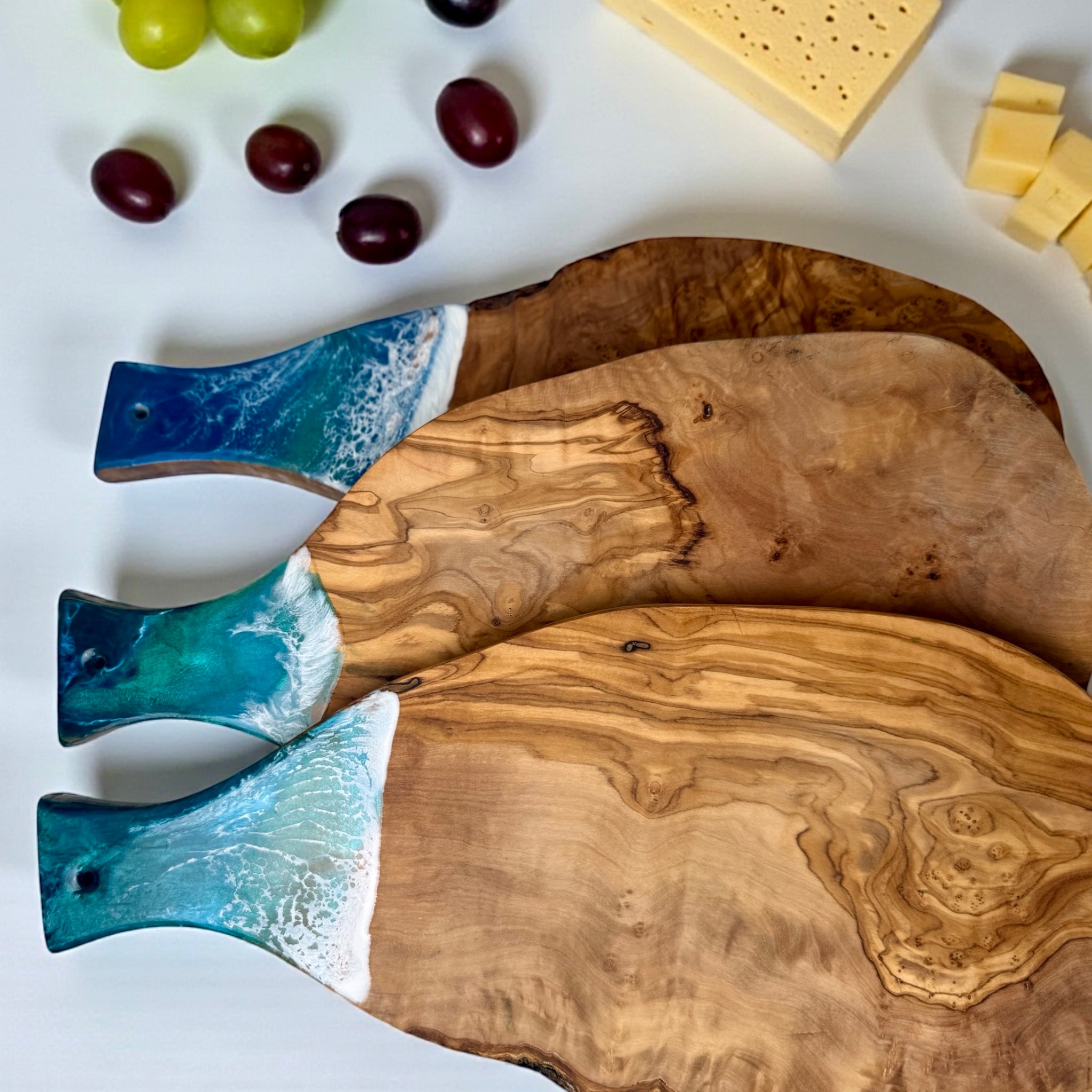 Ocean Resin Olive Wood Charcuterie Board