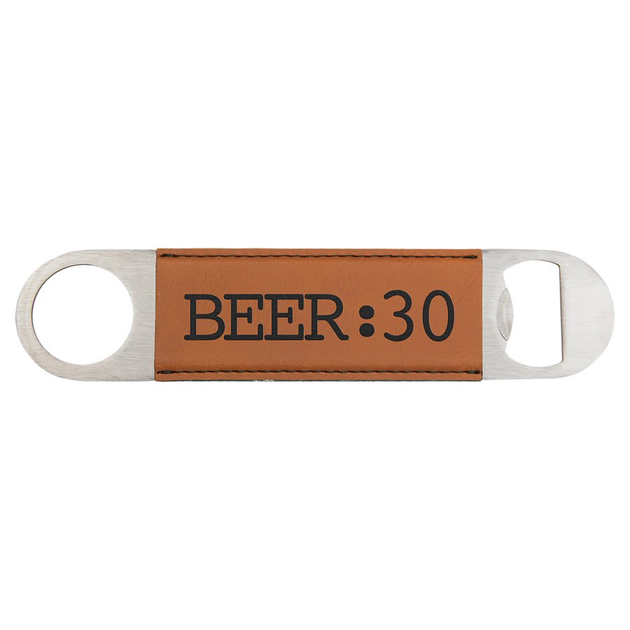 Personalized Leatherette Bottle Opener | Custom Engraved Gift